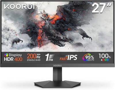 27 Inch Gaming Monitor QHD 1440P met 200Hz en 1ms Reactietijd