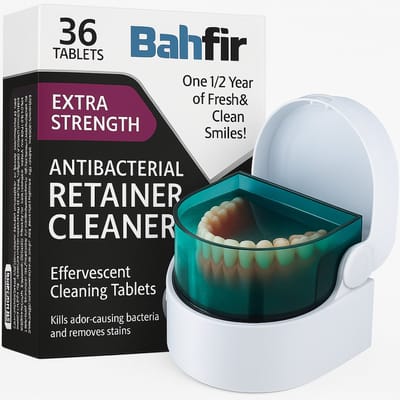 Kunstgebit Reiniger & Schoonmaak Set – Ultrasoon Apparaat + Extra Sterke Reinigingstabletten – Voor Kunstgebit Reinigen, Prothese & Retainer – Fris & Veilig