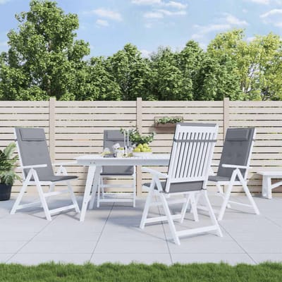 vidaXL - Stoelkussens - 6 - st - hoge - rug - oxford - stof - grijs