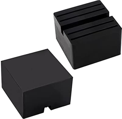 Rubberen pads voor autokrik - 75x75x50 mm - Universele rubberen pad voor auto/SUV - Duurzaam en praktisch - 2 stuks