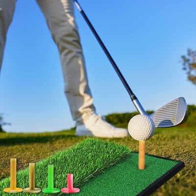 SnelShoppen - Golf Tees Rubber 6 Stuks Multicolor Voor Driving Range Mats Thuis Kantoor Tuin Oefening - Hoogwaardige Kwaliteit