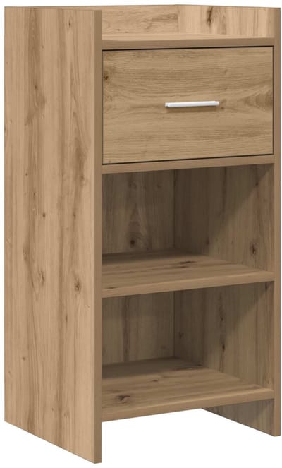 vidaXL - Dressoir - Artisanaal - eiken - 40 - x - 36 - x - 80 - cm - Bewerkt - hout
