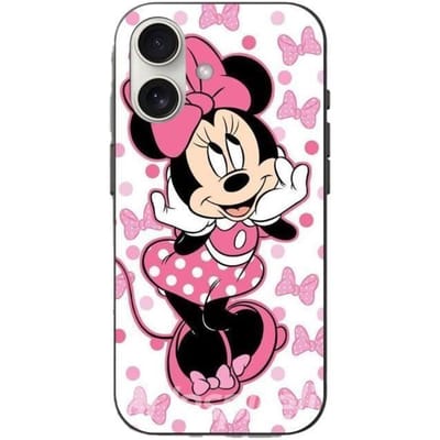 Hoesje - Disney - Iphone 16 - Minnie Mouse - Roze - Flexibel roze