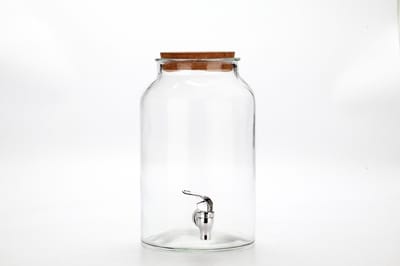 Drankdispenser - Rond - Met kurkdop & tapkraantje - 5.6L