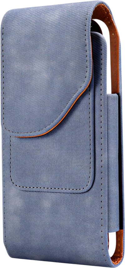 Universele telefoonhoes met magnetische sluiting – Maat 6.1 inch – Blauw – functionele mobiele tas – heuptas stijl – houdt je telefoon veilig en binnen handbereik – ideaal voor reizen, wandelen of dagelijks gebruik.