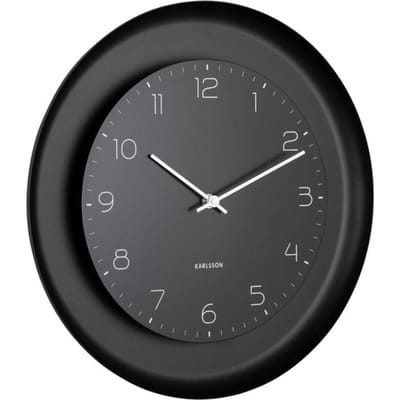 Karlsson Wandklok Dual Disc - Zwart - Ø38cm - Wandklok Modern