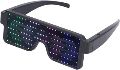 LED Bril - Oplichtende Bril - Feestelijke Evenementen - Oplaadbaar Vierkleurig - Universele Maat - Multicolor