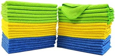 PromoHome Microvezel Schoonmaakdoeken 36-Pack - Ultra Absorberende Pluisvrije Doeken voor Huishoudelijk Gebruik - 30,5 x 40,6 cm - Meerkleurige Set