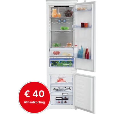 Beko BCNA306E5ZSN Inbouwkoelkast met vriesvak voor een nis van 195 cm