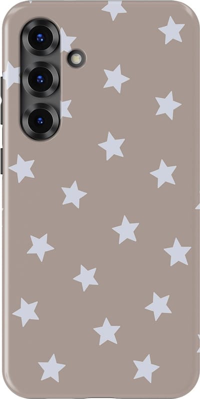 DripCase Hoesje Samsung Galaxy S25 Plus | Sterren Design | Magnetisch Opladen | 2-in-1 Ontwerp | Stars Backcover Taupe Sky