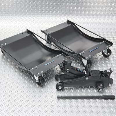 Datona® Automover set van 2 stuks en krik - Zwart