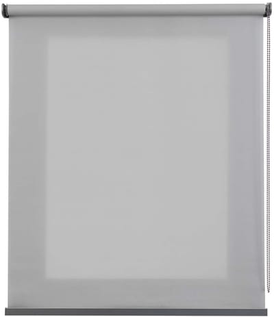 Storesdeco - Premium doorschijnend rolgordijn met metalen afwerkingen, Grijs, 80x250 cm