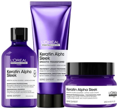 L'Oréal Professionnel - Keratin Alpha Sleek Smooth Trio Set - 300+200+250ml