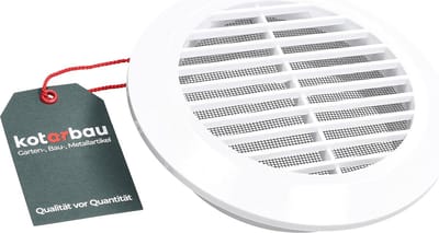 Rond Ventilatierooster 125 mm met Insectengaas en Lamellen voor Ventilatie