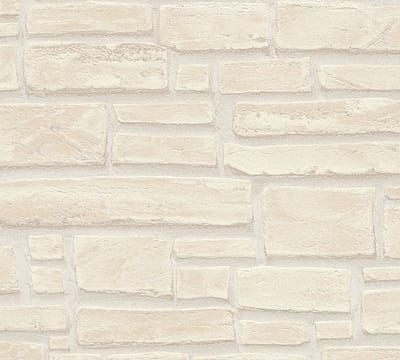 STEEN BEHANG | Industrieel - beige crème bruin - A.S. Création Elements