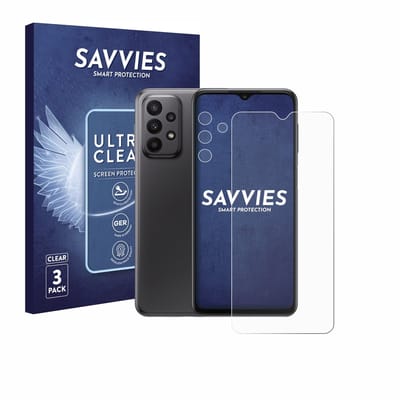 Savvies - Screenprotector voor Samsung Galaxy A23 5G (Voor+Camera) - Folie Beschermfolie transparant 6 Stuks
