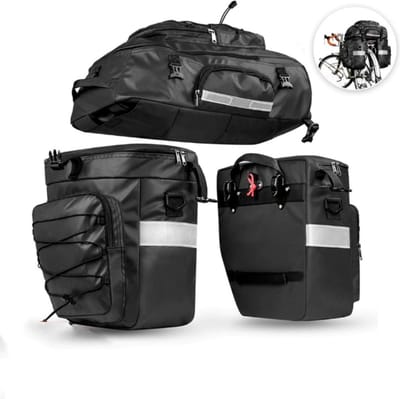 3 in 1 Fietstassen - Dubbele Fietstas - Rugzak & Schoudertassen - Backpack - Lichtgewicht & Waterdicht - Multifunctioneel