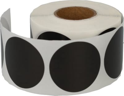 500 Etiketten Stickers Rond Zwart 20 mm op Rol gekleurd - Sluitzegels Markeringspunten Blanco Labels - Dappaz