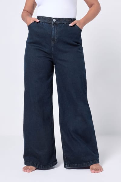 Yours Indigoblauwe Slouchy Jeans Met Wijde Pijpen Size Regular > 44