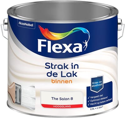 Flexa - Strak In De Lak Binnenlak Hoogglans - The Salon 8 - Mengverf - 2,5 L