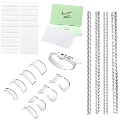 Fako Bijoux - Ringverkleiner Set - TPU - Ring Verkleiner - All-In-One Ring Sizer Set - 33 Stuks - Wit