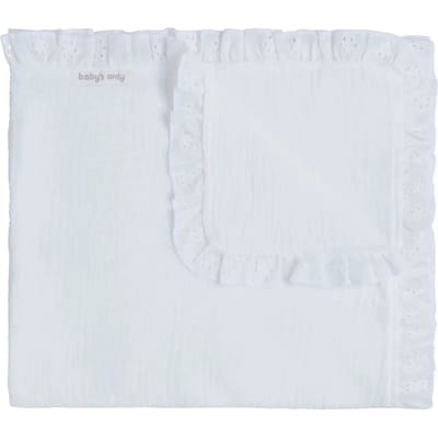 Baby's Only Ledikantdeken - Baby deken Calm - Deken voor in de ledikant - Dekentje voor jongens en meisjes - 0.6 TOG - Lente & zomer deken - 100x135 cm - Wit - 100% katoen