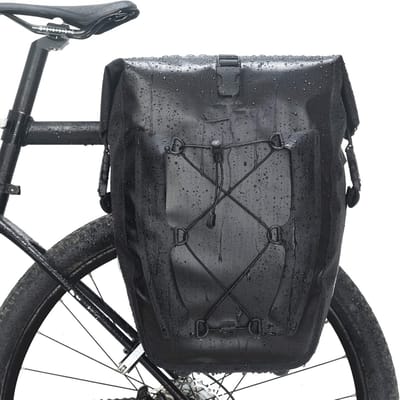 KZQ 32 Liter Waterdichte Fietsentas Voor Achterdrager Met Elastische Koorden - Geschikt Voor Mountainbike Racefiets Woon Werkverkeer En Fietstochten - Zwart