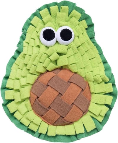 Snuffelmat Honden - Voer Puzzel - Mentale Stimulatie - Versterkte Pluche Constructie - 23 x 17 cm - Multicolor