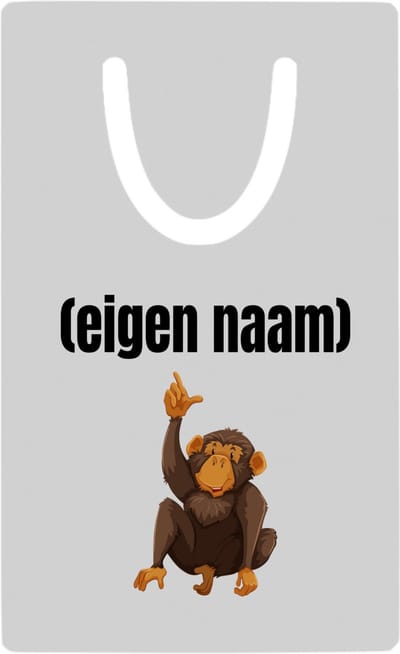 Hacebo® - aap met eigen naam metalen boekenlegger - Aap - apen liefhebbers - leuk cadeau voor iemand die houdt van apen - cadeau - kado Bladwijzer boekenleggers - 7.6 cm x 5cm