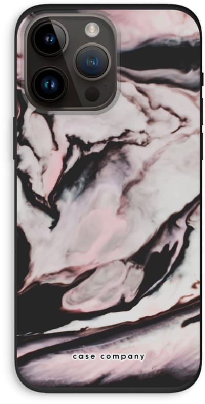 Case Company® - Hoesje geschikt voor iPhone 14 Pro Max hoesje - Roze stroom - Biologisch Afbreekbaar Telefoonhoesje - Bescherming alle Kanten en Schermrand