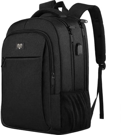 RAMBUX® 36L Rugzak - Rugtas met 17,3 Inch Laptopvak - Schooltas - Laptoptas - Spatwaterdicht - Heren en Dames - Jongens en Meisjes - Zwart