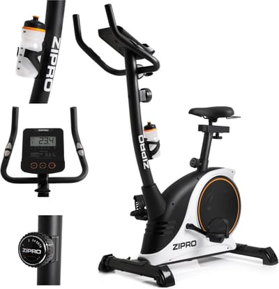 Magnetische Hometrainer - Fitnessfiets Binnen - Cardio Training - 8 Weerstandsniveaus - 150 kg Belasting - Zwart
