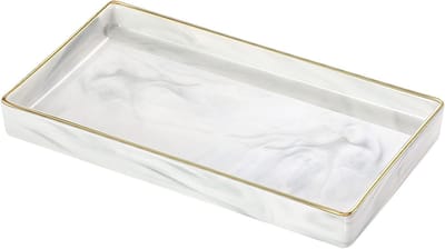 Marmeren Badkamer Organizer voor Parfum, Kaarsen en Sieraden - Luxe Make-up en Toilettafel Accessoire, Multifunctionele Opbergtray voor Keuken en Badkamer