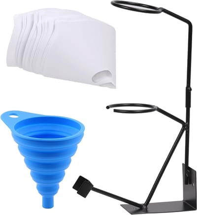 52-delige Gravity Feed Spuitpistool Houder Set met Filterhouder, Siliconen Trechter en Micron Verffilters voor HVLP Spuitpistolen en Auto Spuiten