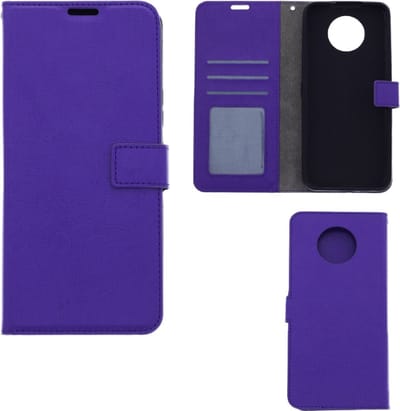LuxeBass Hoesje geschikt voor Nokia G50 - Boekhoesje met kaartvakken - Paars gsm hoesje - telefoonhoes - telefoonhoesjes