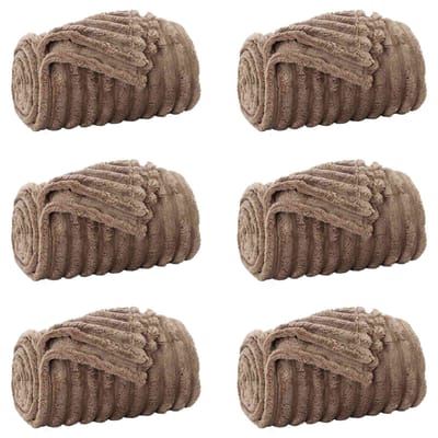 vidaXL Kleden 6 st Camel 150 x 130 cm 2.85 kg Fleece