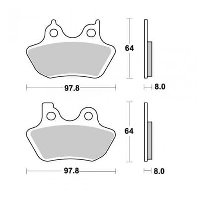 Plaquette frein Vesrah pour moto Harley Davidson 1584 FLSTF Fat Boy 2007 AV Neuf