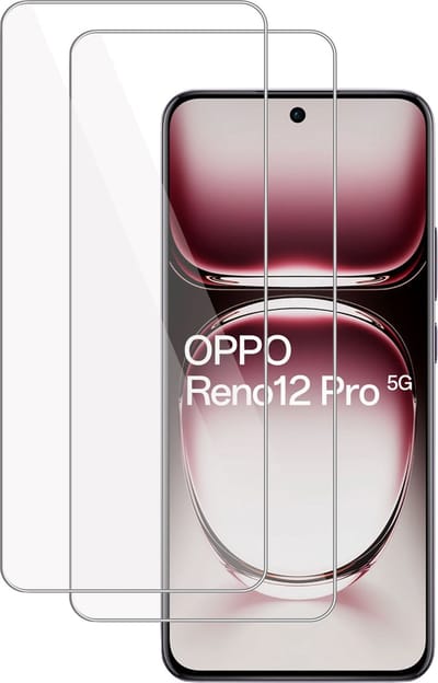 2x Screenprotector geschikt voor OPPO Reno 12 / 12 Pro Screenprotector – Gehard Glas - Proteqt+
