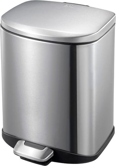 EKO - Della pedaalemmer 6 liter - Stainless steel Plastic - mat RVS - Prullenbak