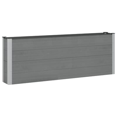 vidaXL Verhoogde plantenbak 2 st Zwart 200 x 30 x 72 cm
