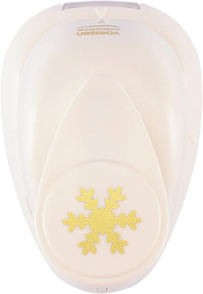 Knutselpapierpons Sneeuwvlok - Cirkelsnijder Papier - Kaarten Maken Scrapbooking - Compact Handmatig - 14 x 16 cm - Meerkleurig