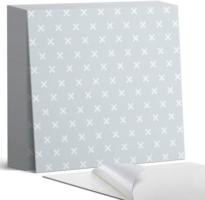 Coloray Plaktegels - Patroon met kruisjes Zelfklevende Tegels - 20 cm x 20 cm - Grijs Plaktegels - 20 stuks - Vierkant PVC Tegels - Plaktegels Badkamer - Plaktegels Vloer - Vinyl Tegels - Wandtegel Zelfklevend