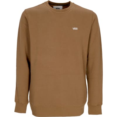 Comfycush-sweatshirt van fleece met ronde hals en sepia voor heren