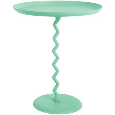 Leitmotiv Bijzettafel Zig Zag - Turquoise - Ø44cm - Scandinavisch