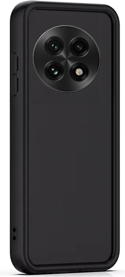Hoesje geschikt voor OnePlus 13 - Versterkte randen - Bescherming Camera & Scherm - Matte Design Jet Zwart