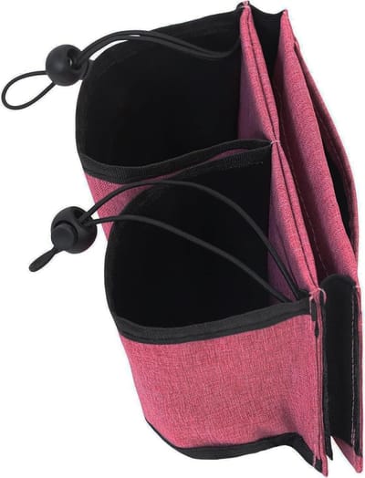 Bekerhouder voor bagage - Reisuitrusting - Bekerhouder voor twee koffiekopjes - Past op trolleyhandvat - Reisaccessoires - Bekerhouder voor bagage - Reisbenodigdheden - Roze