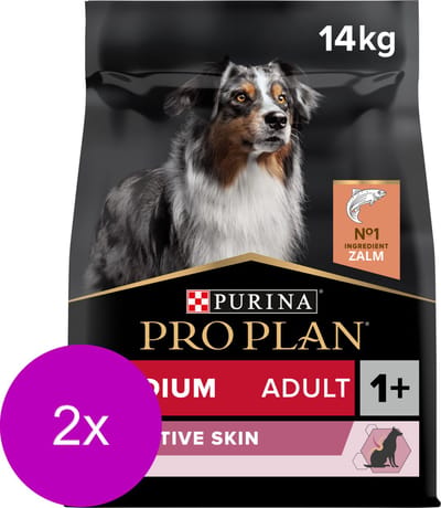 Pro Plan Dog Adult Medium Breed Sensitive Zalm - Hondenvoer - 2 x 14 kg