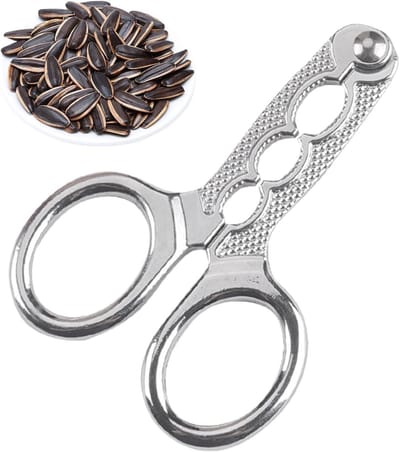 Notenkraker Gereedschap - Schaar Opener Keukengadget - Noten Openen - Drie Openingsgaten - 8 x 5.5 cm - Zink