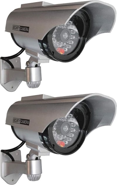 Dummy Camera - Surveillance Camera - Beveiliging Huis - Met Knipperend LED - Dome Vorm - Grijs