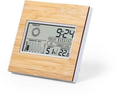Bamboe Weerstation met Temperatuur, Luchtvochtigheid en Weersvoorspelling